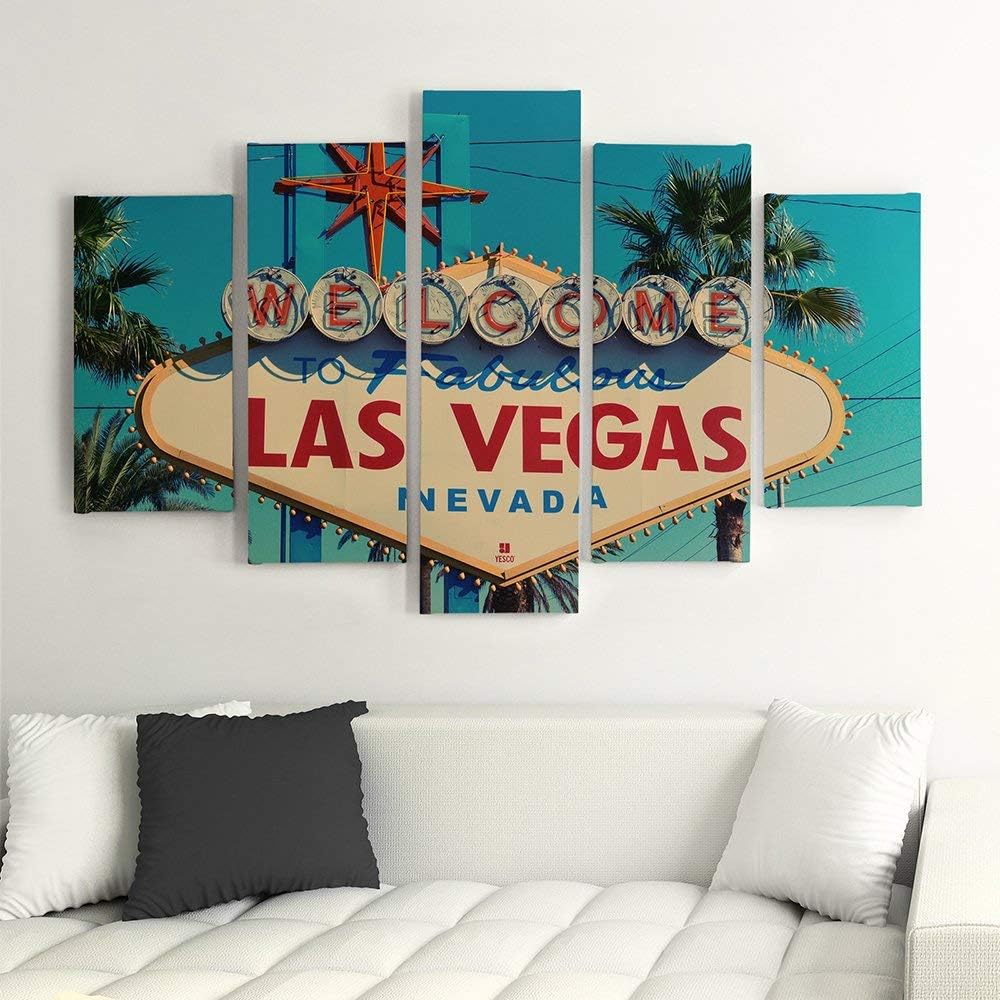 Feeby. Leinwandbild - 5 Teile - Bilder Wand Bild Wandbilder Kunstdruck XXL, 5-Teilig, Typ A, 300x140