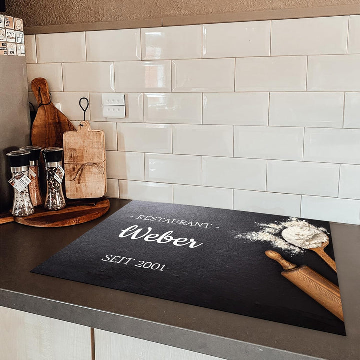 KitchenYeah© Herdabdeckplatte Personalisiert Einteilig Küche Abdeckplatte für Ceranfeld Abdeckung In
