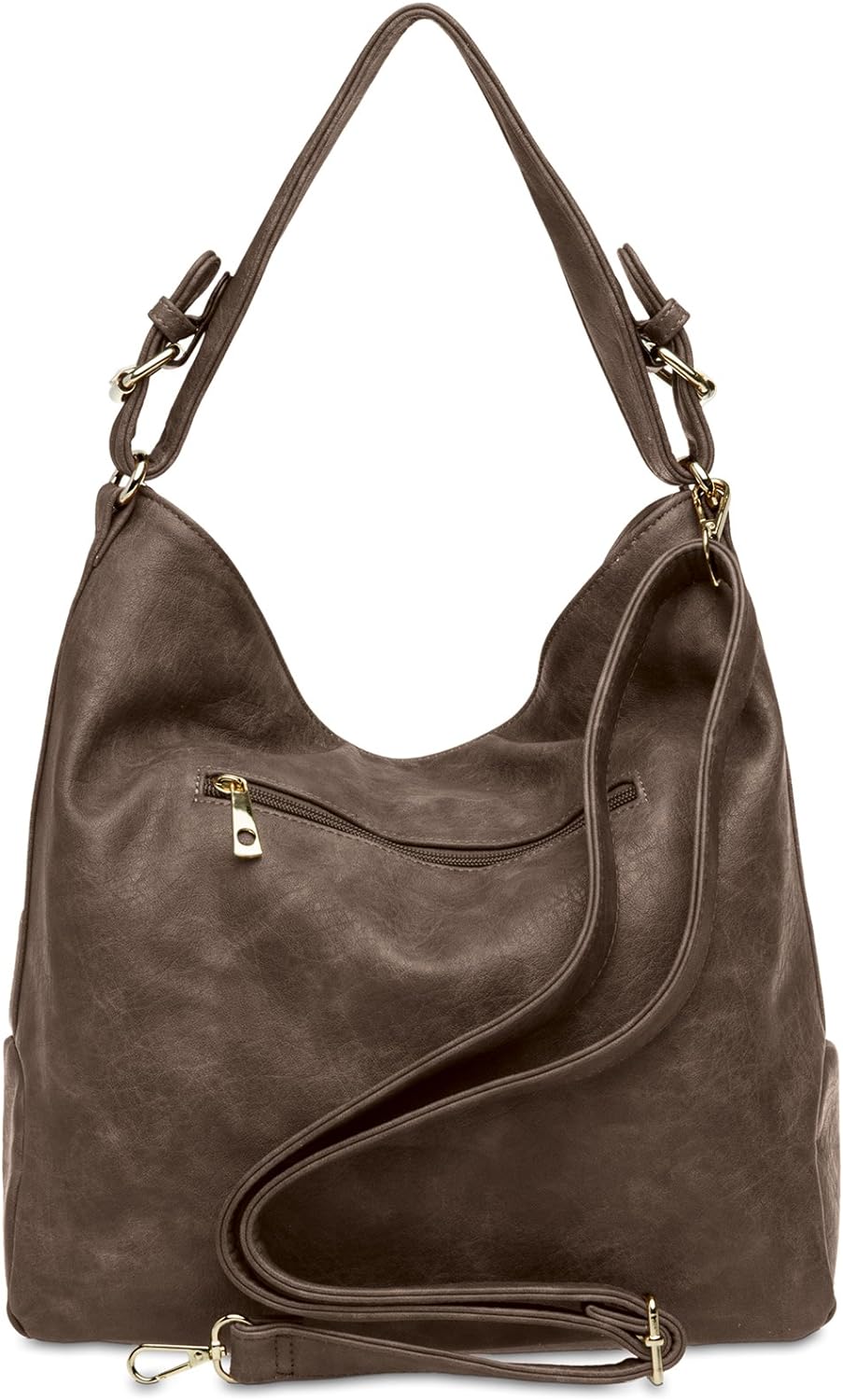 Caspar TS940 Damen Schultertasche Taupe, Taupe