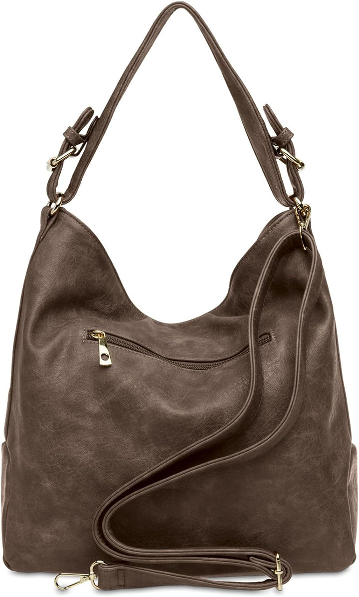 Caspar TS940 Damen Schultertasche Taupe, Taupe
