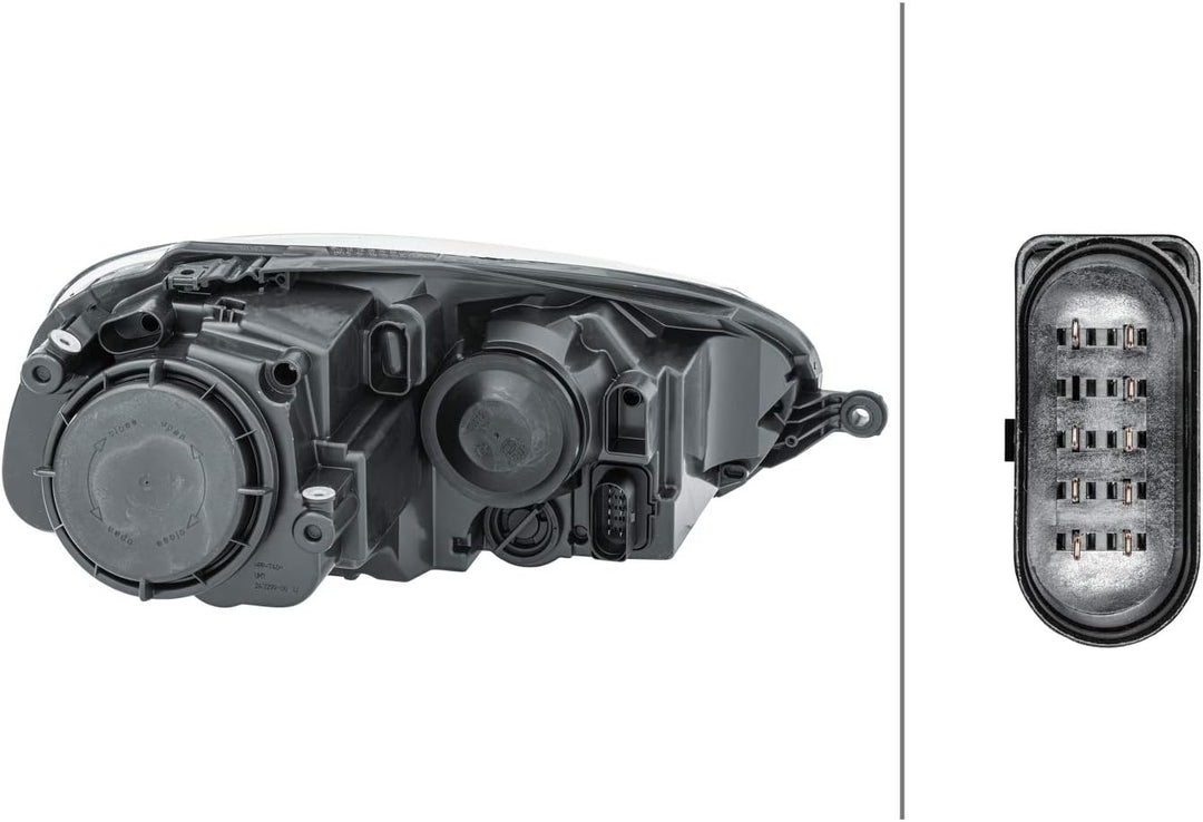 HELLA 1EG 247 007-411 Halogen-Hauptscheinwerfer - links - für u.a. VW Golf V (1K1) Links Grau, Links