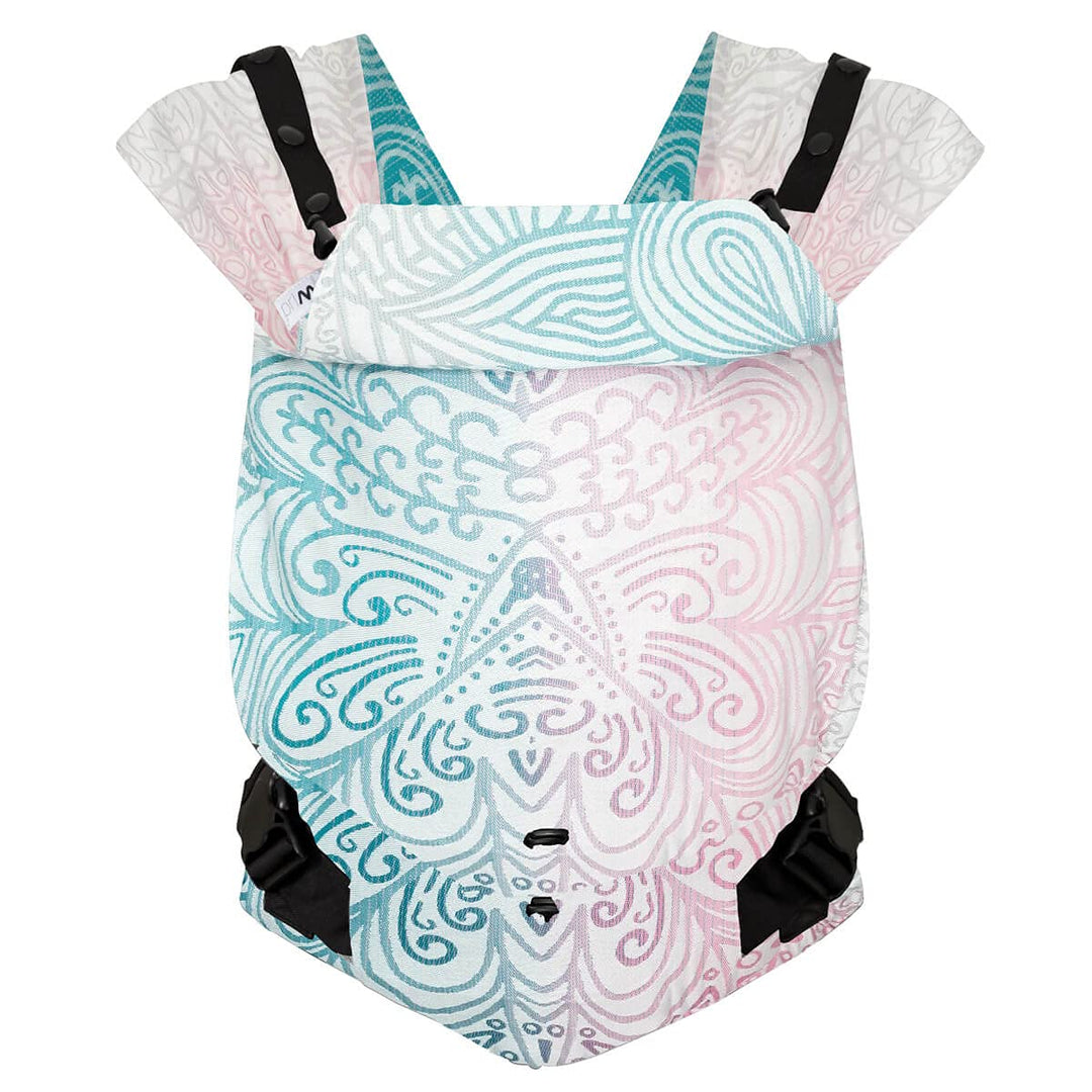 Hoppediz Babytrage Primeo, für Neugeborene ab Geburt, Bauchtrage, Rückentrage, 100% Bio-Baumwolle, J