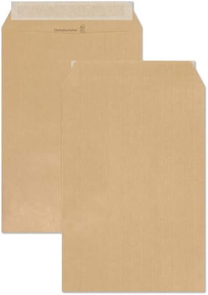 Clairefontaine 7731C - Karton mit 500 Versandtaschen Kraftbraun B6-120x176 mm, selbstklebend, 90g, 1