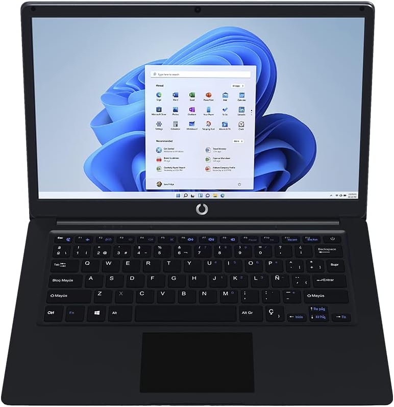 PRIXTON - Laptop Netbook 14,1-Zoll-Bildschirm, Windows 10 Pro Betriebssystem, Intel Celeron Gemini L