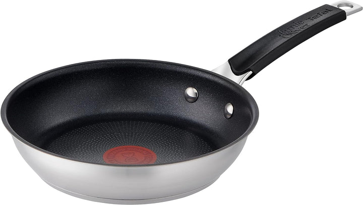 Jamie Oliver by Tefal Bratpfanne 20 cm, Antihaft, Induktion, Edelstahl, Genieteter Griff mit Silikon