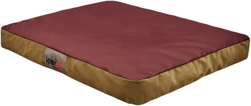 Hobbydog LMATFBO2 Hundematratze Hundebett Hundesofa Hundekorb flok, L, 90 x 70 x 12 cm, weinrot