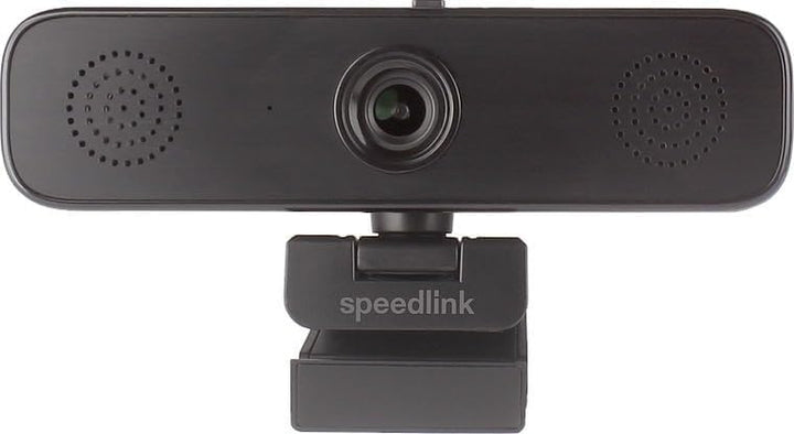 Speedlink AUDIVIS Full HD Conference Webcam – 100° Bildwinkel, integrierte Lautsprecher, schwarz