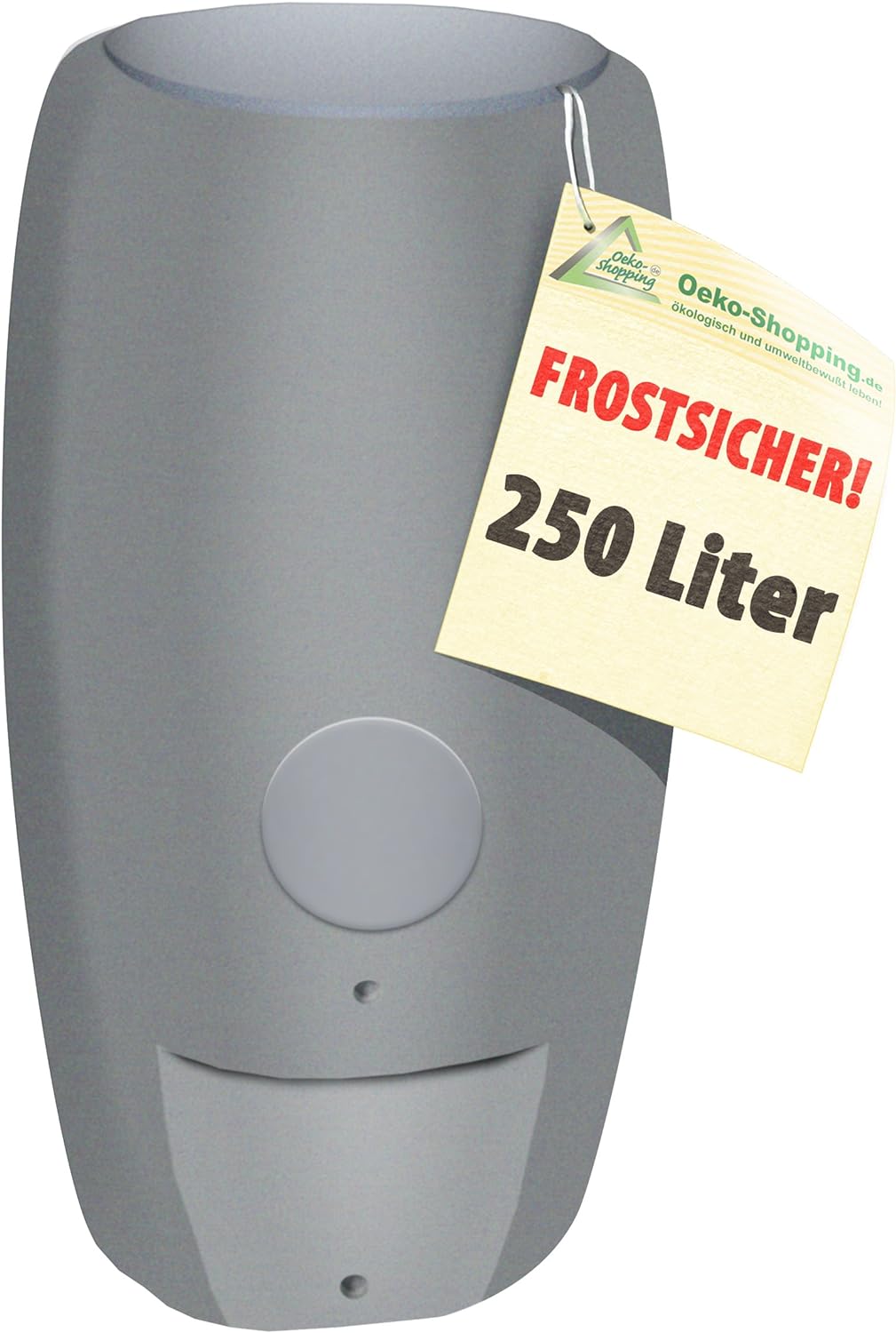 Regentonne Säule grau, 250l- das schlanke REGENFASS! REGENSPEICHER REGENBEHÄLTER, KOMPAKT und PRAKTI