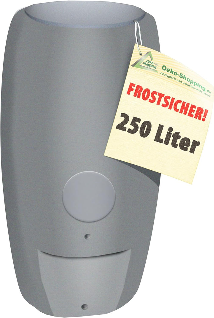 Regentonne Säule grau, 250l- das schlanke REGENFASS! REGENSPEICHER REGENBEHÄLTER, KOMPAKT und PRAKTI