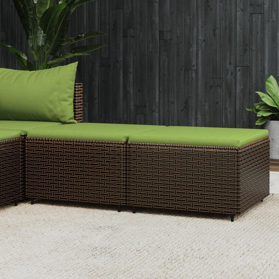 Tidyard Gartenhocker mit Kissen 2 STK.Sitzhocker Fussbank Hocker Gartenmöbel Holzhocker Fussstütze O