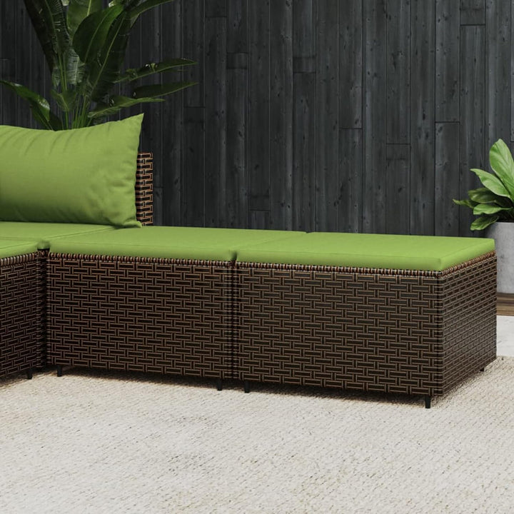 Tidyard Gartenhocker mit Kissen 2 STK.Sitzhocker Fussbank Hocker Gartenmöbel Holzhocker Fussstütze O