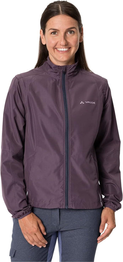 VAUDE Women's Dundee Classic ZO Jacket - Windjacke Damen - winddicht - Radjacke Blackberry 36, Black