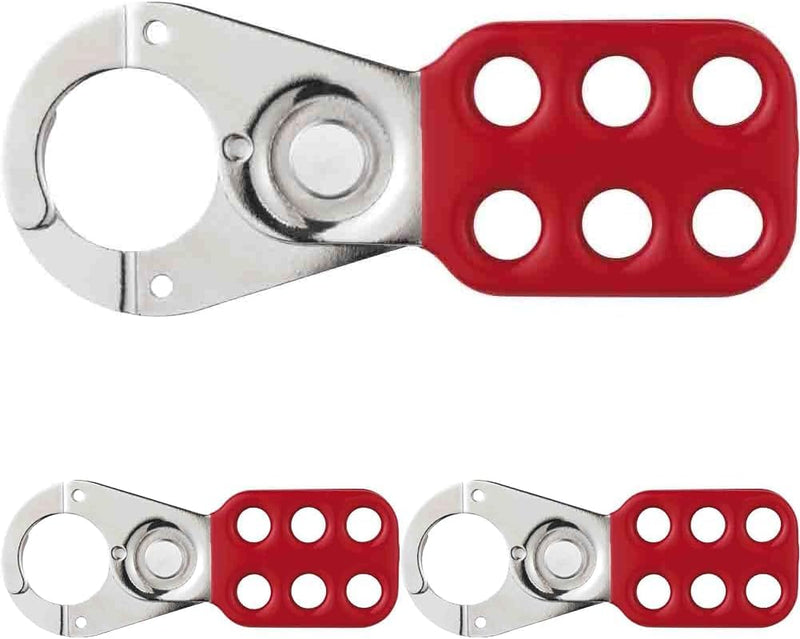 Abus - 701 Lock Out Haspe 1in Red 35766 4 - ABU701R (Packung mit 3) 45mm (Packung mit 3) ohne Verrie