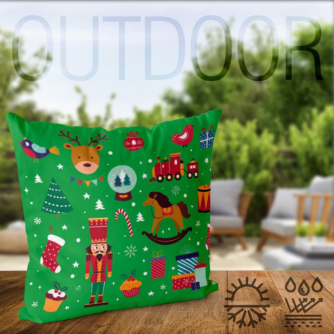 VOID 1 grün Kissenbezug Kissenhülle Sofakissen Kissen Deko Weihnachten Winter Weihnachtsdeko, Kissen