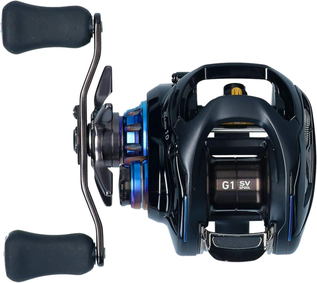 Daiwa Zillion 10.0L-SV TW - Linkshand Baitcaster Multirolle, Angelrolle fürs Angeln auf Raubfische,