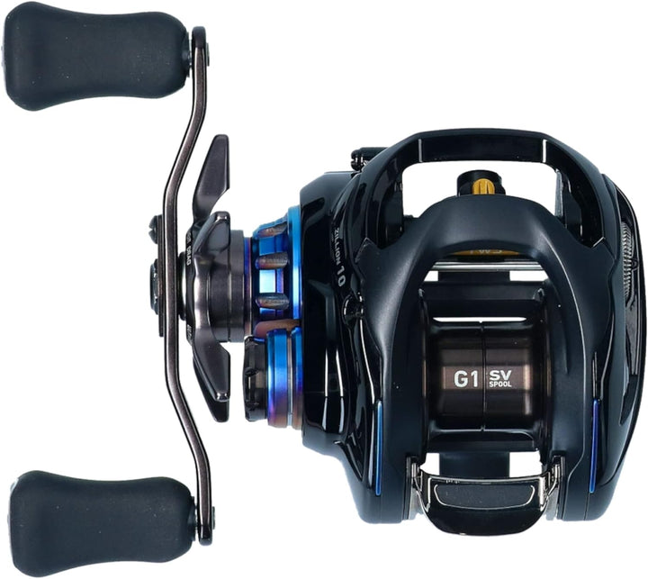 Daiwa Zillion 10.0L-SV TW - Linkshand Baitcaster Multirolle, Angelrolle fürs Angeln auf Raubfische,