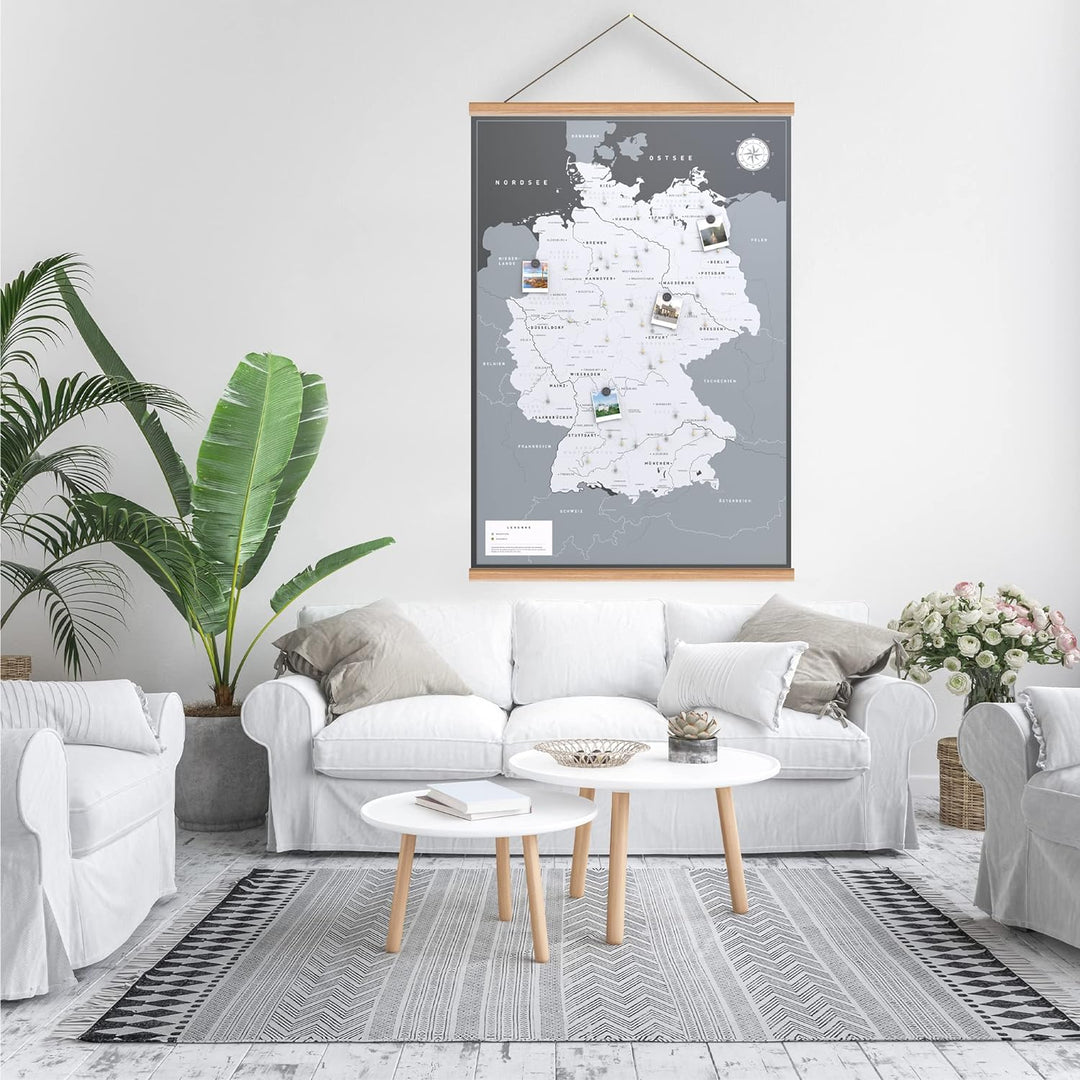 Vacentures Die Leiste - Schraubbare Klemmleiste für Magnetische Karten 59 CM 59 CM Natur, 59 CM Natu