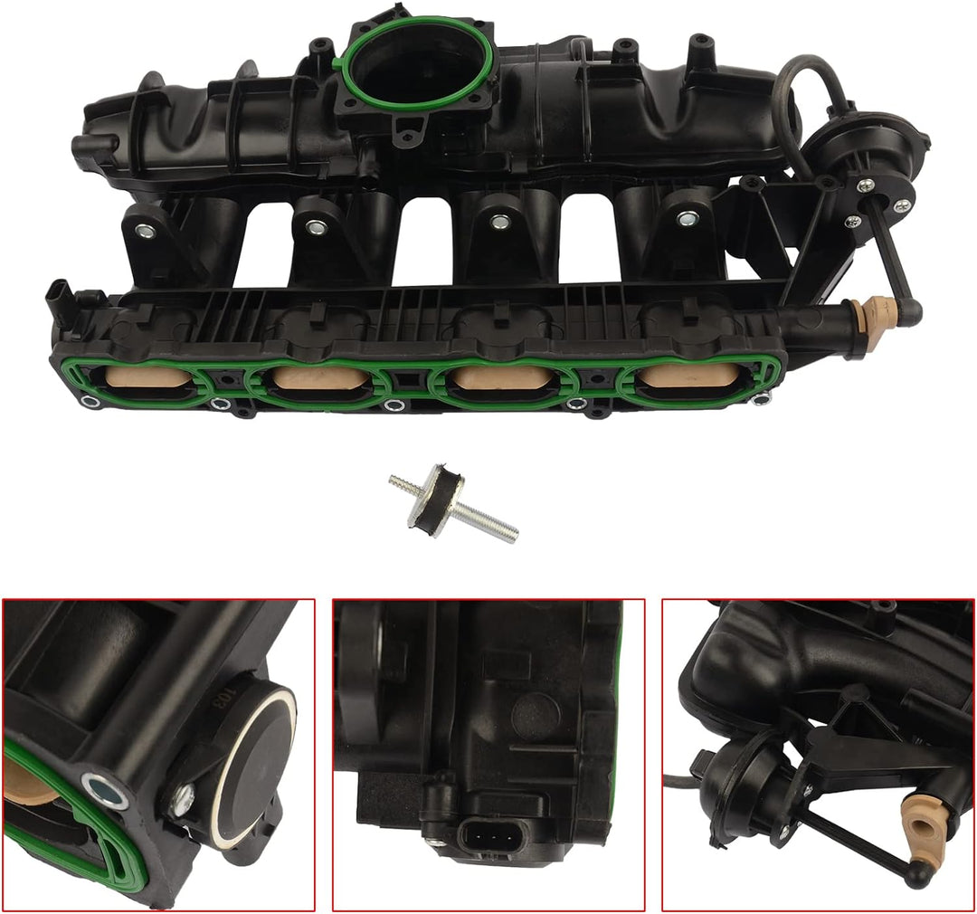 Flynsu Ansaugbrücke Ansaugkrümmer für A3 TT Leon Toledo Golf Superb Octavia 06J198211 06J133201L 1.8