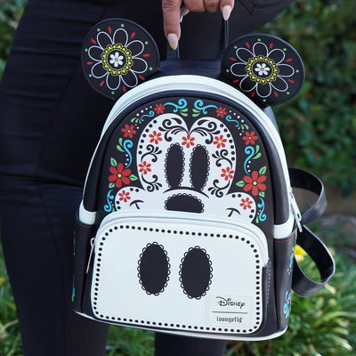 Loungefly Mickey Mouse Dia de los Muertos Sugar Skull Mickey Mini-Rucksack – Entertainment Earth Exc