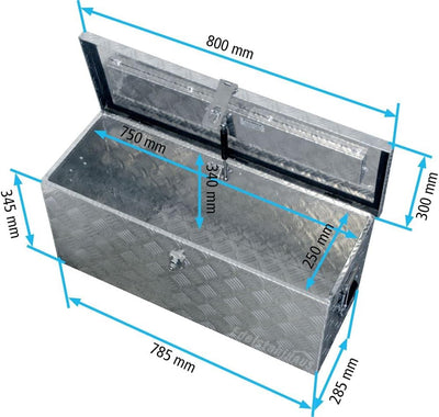 Truckbox D080 Werkzeugkasten, Deichselbox, Transportbox, Alubox, Alukoffer