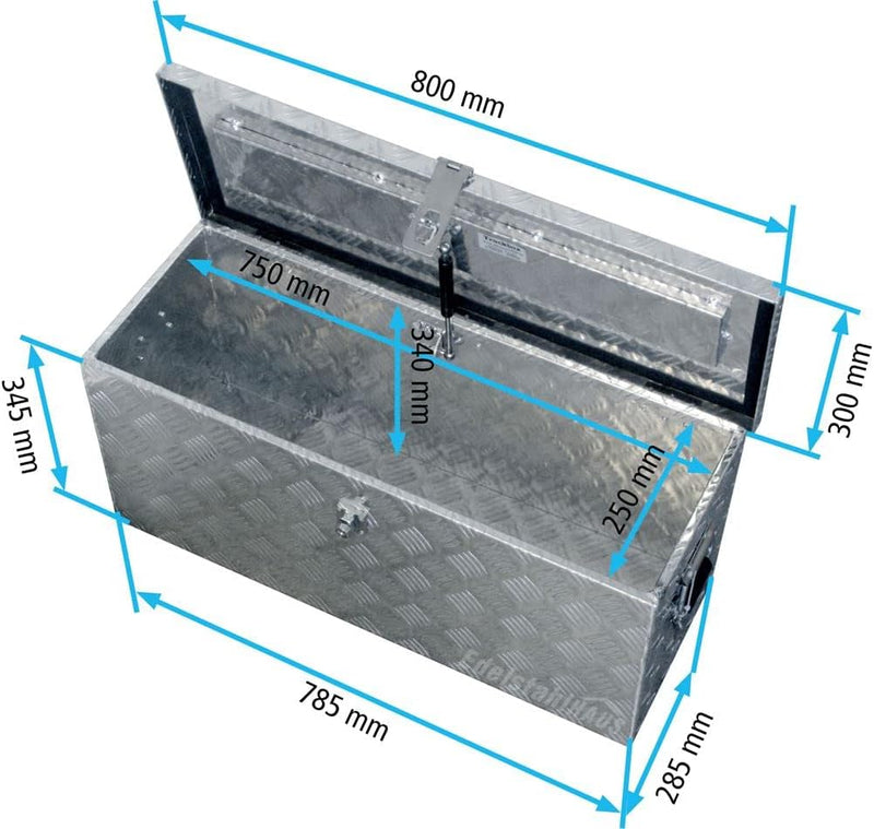 Truckbox D080 Werkzeugkasten, Deichselbox, Transportbox, Alubox, Alukoffer