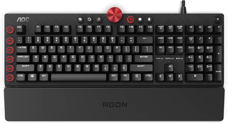 AGON AKG700 Gaming Tastatur - Französisches Layout - Cherry MX Red Switches - Anti-Ghosting - AOC G-