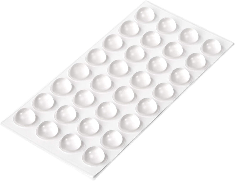 Adsamm® | 32 x selbstklebende Anschlagpuffer | Ø 16 mm | Höhe: 7,9 mm | rund | halbkugelförmig | Tra
