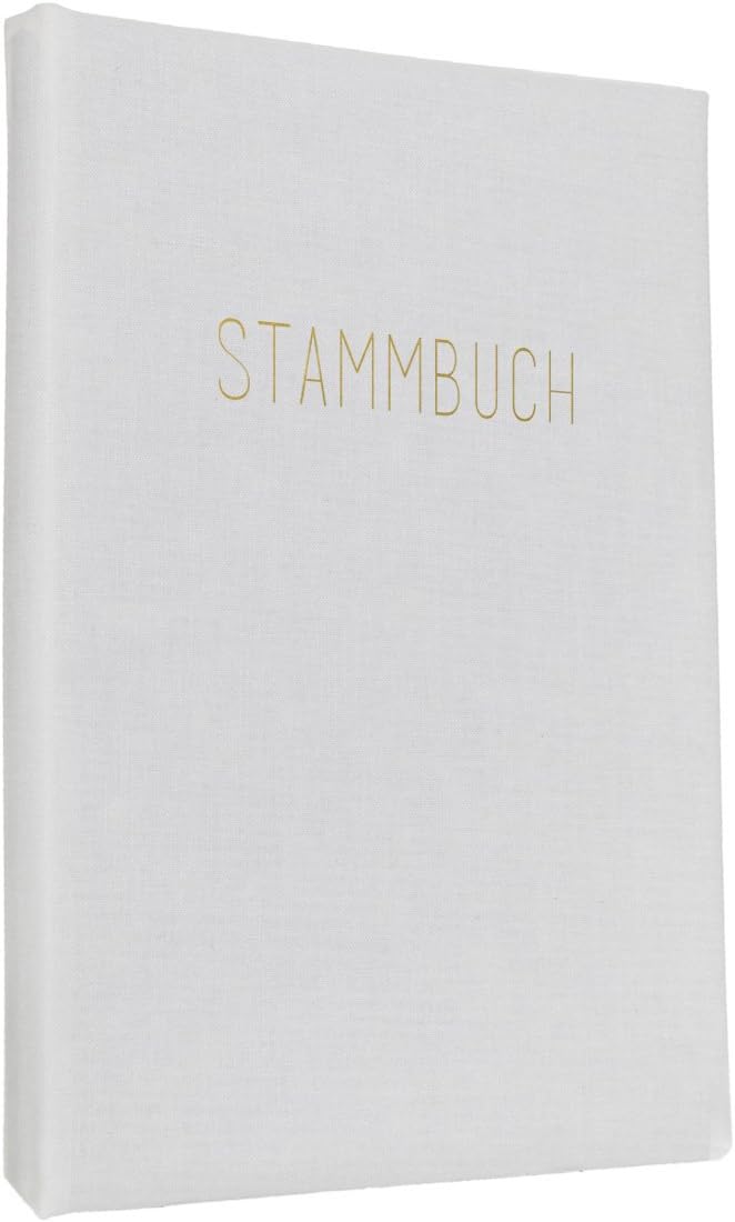 Hochzeitideal – Stammbuch der Familie Serie Anjuli weiss 21,0 cm x 15,0 cm - Buchbinderleinen Stammb