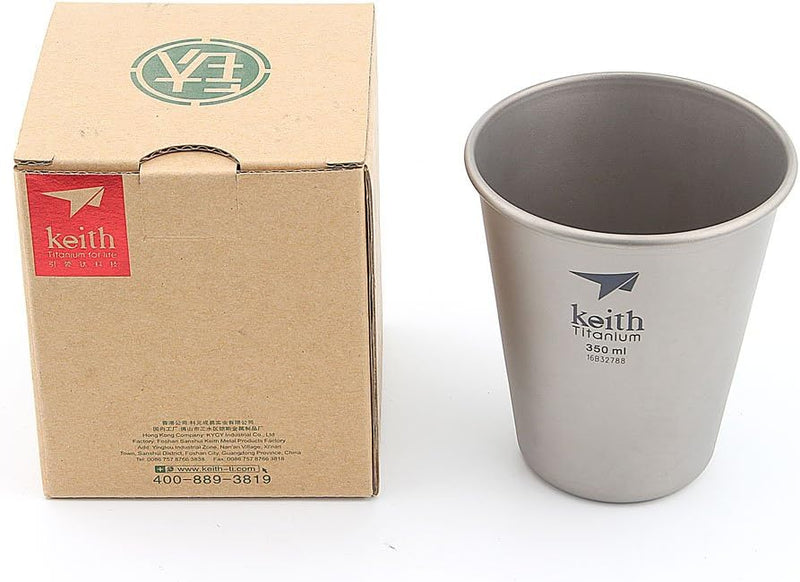 Keith 320ml-450ml Titan Tasse Bier Becher Camping Tasse (350ml)