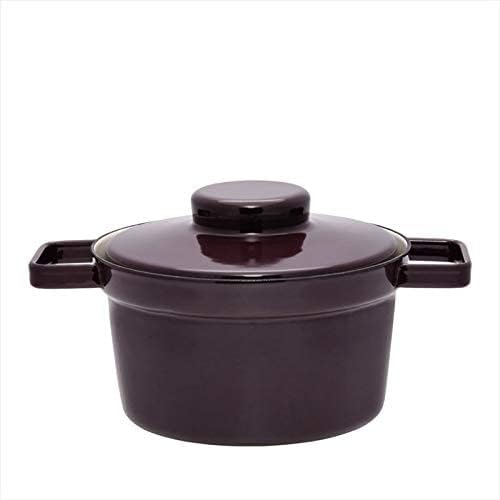 Riess, 2104-201, Topf mit Deckel, Durchmesser 20 cm, Inhalt 1.75 Liter, DARK AUBERGINE, AROMAPOTS, T