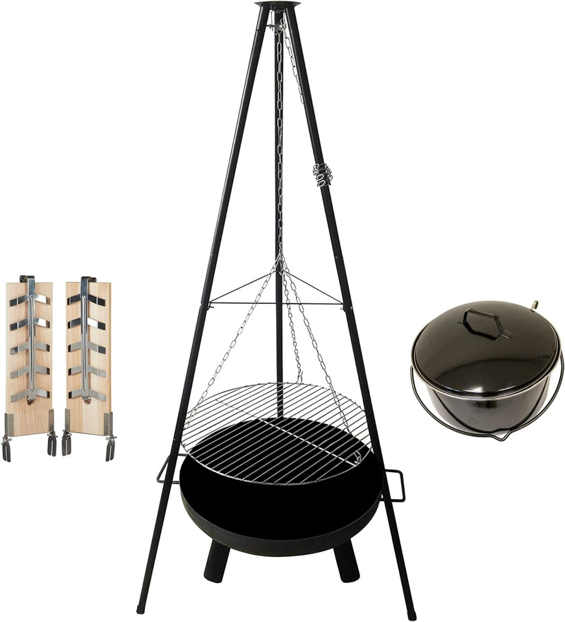 Grill Set 4 in 1 Oslo Schwenkgrill mit Feuerschalel Grill Feuerkorb