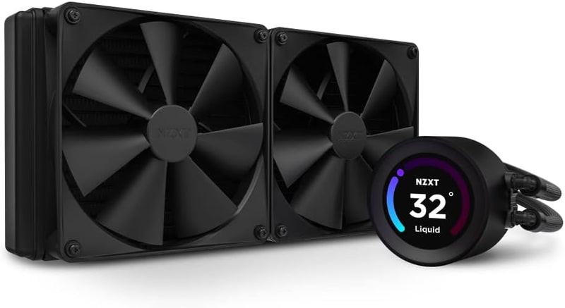 NZXT Kraken Elite 280 - RL-KN28E-B1-280mm AIO CPU Wasserkühlung - 2,36" LCD Display 640x640-2x120mm