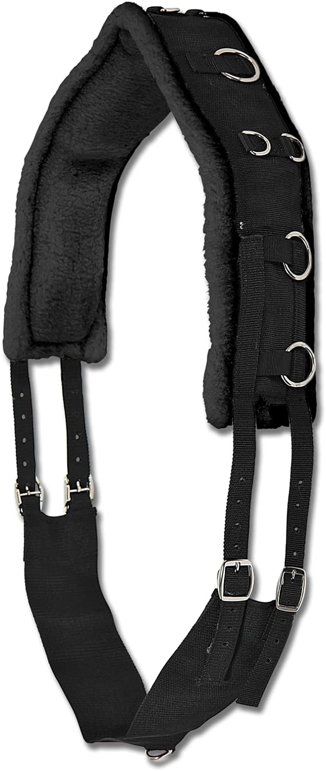 WALDHAUSEN Horse Fashion Longiergurt Soft Schwarz Pony, Schwarz Pony