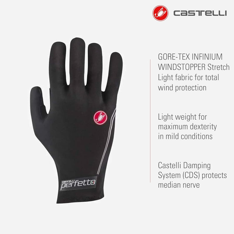 Castelli Perfetto Light Handschuh für Rennrad und Gravel Biking I Radfahren Schwarz M, Schwarz M