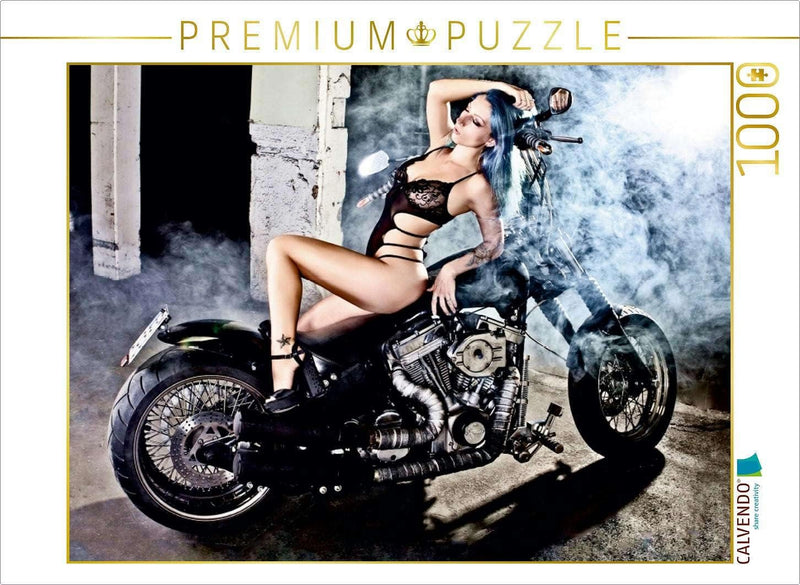 CALVENDO Puzzle Harley-Davidson Softail Custom FXSTC 1989 1000 Teile Lege-Grösse 64 x 48 cm Foto-Puz