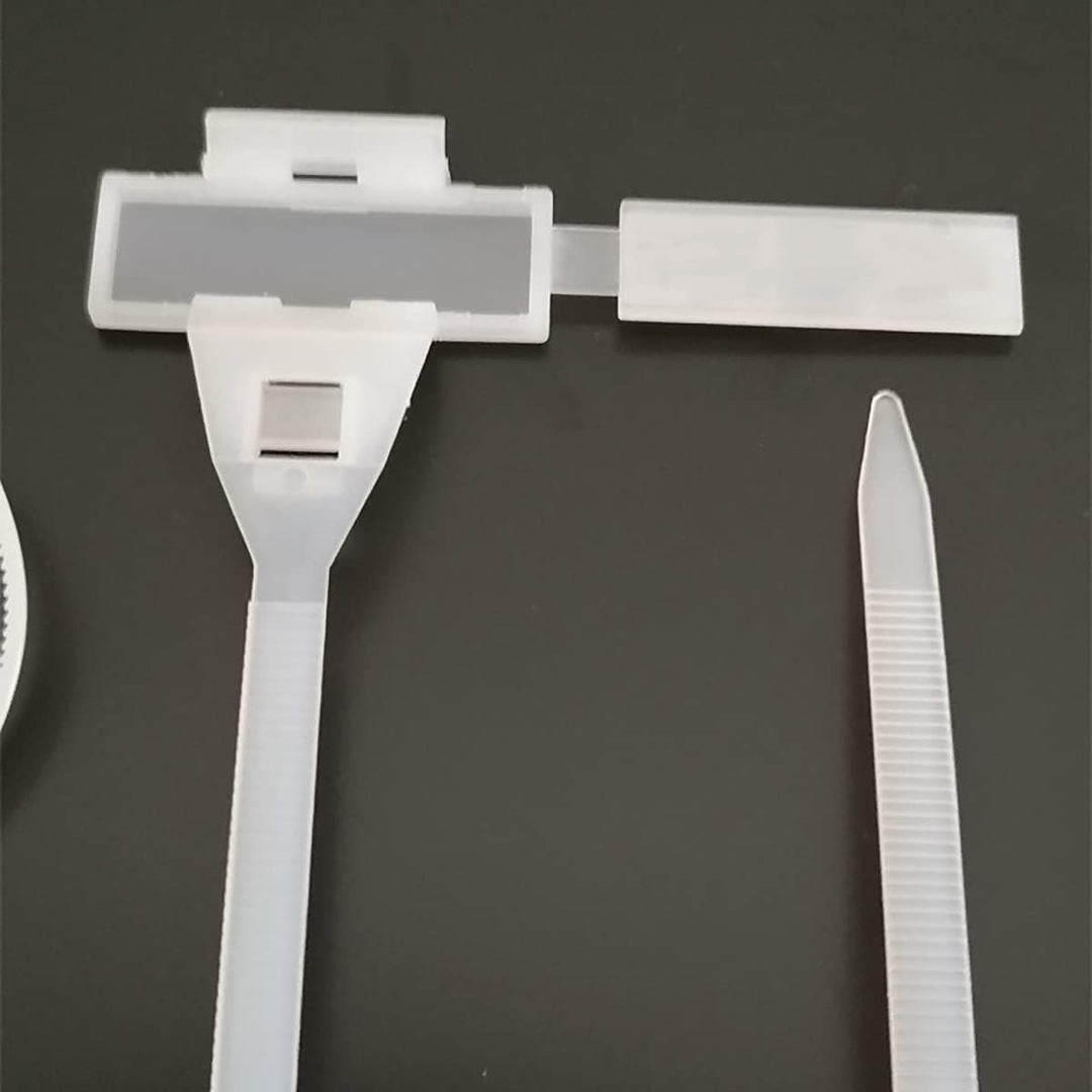 100 Stück Nylon-Kabelbinder, selbstschliessende Kabelschilder zum Beschreiben von Ethernet-Etiketten