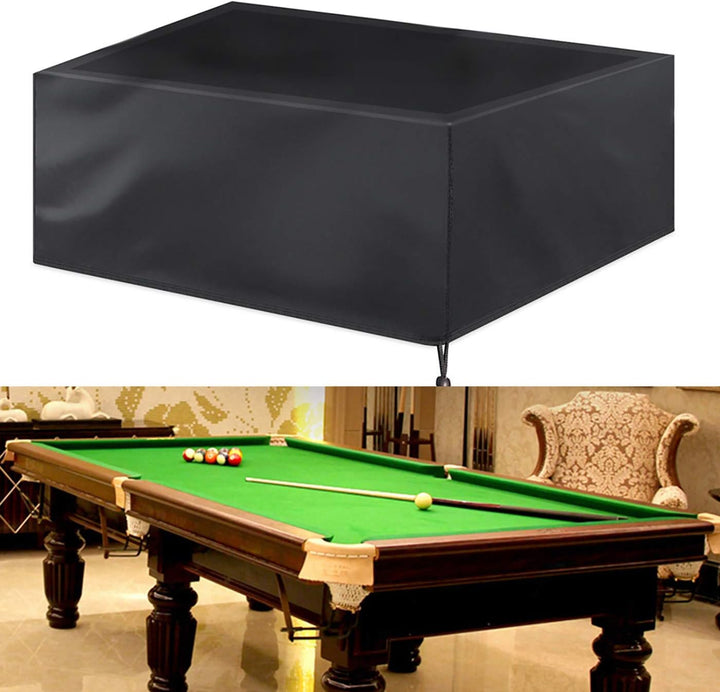SagaSave 7/8/ 9 ft Billardtisch Abdeckung wasserdichte staubdichter Billard-Abdeckung mit Kordelzug