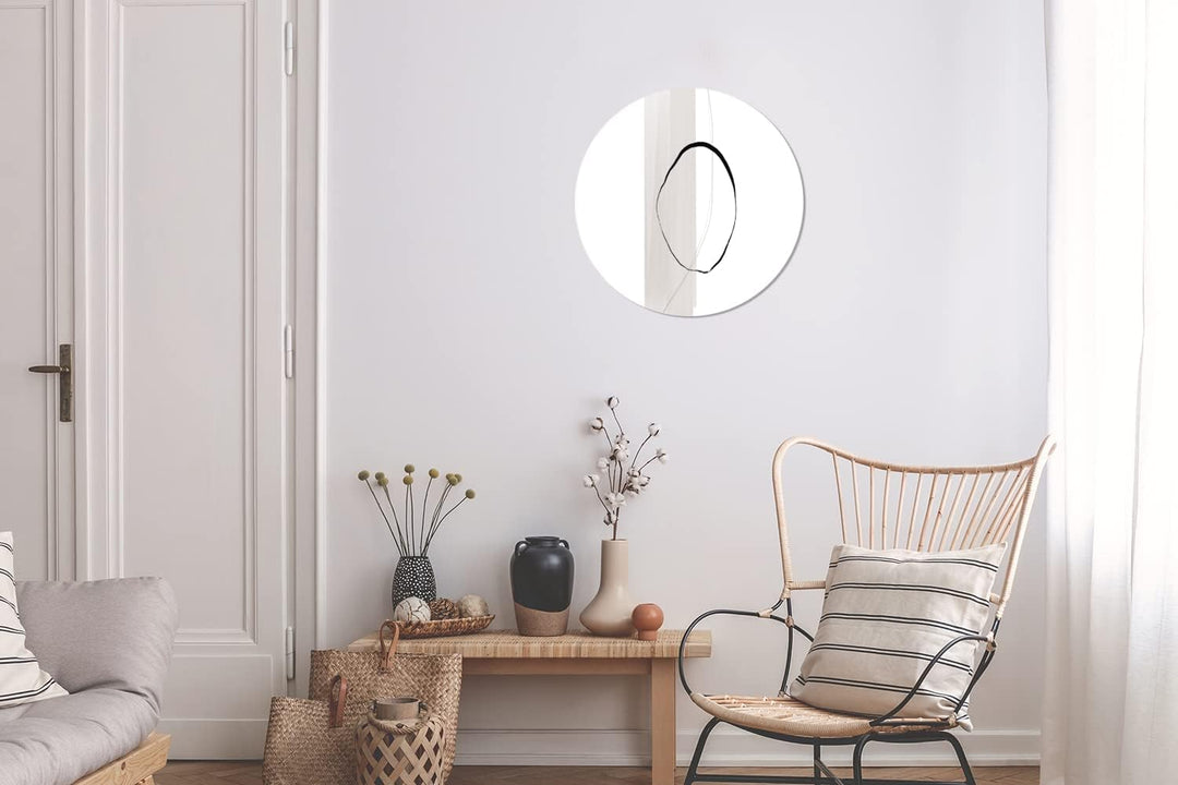 MuchoWow Wandbild Rund Wanddeko Deko Wohnzimmer Bilder 30x30 cm Abstrakt - Pastell - Design, 30x30 c