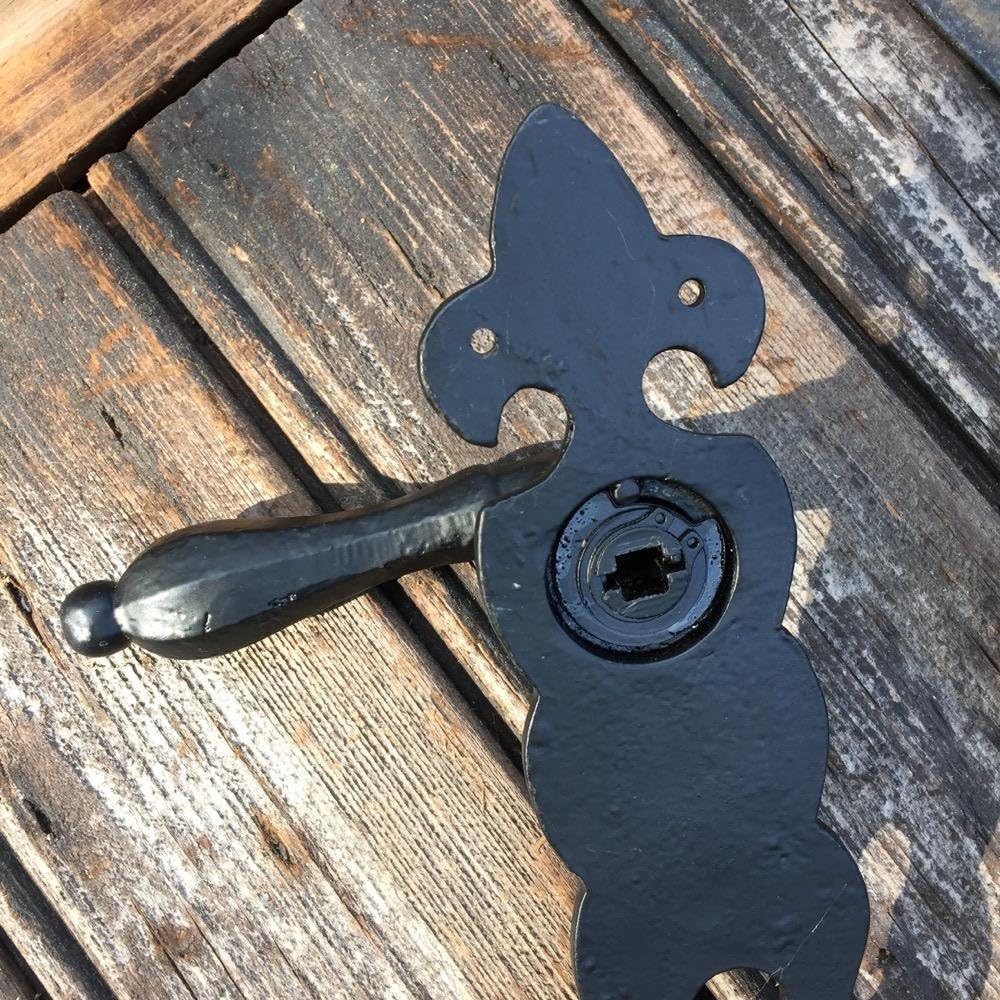 Antikas - Zimmertür Garnitur Antik schwarz - antike Beschläge für Innentüren Tür-Garnitur