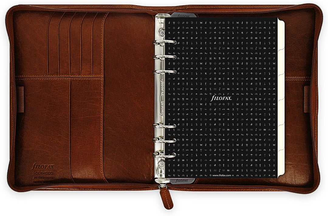 Filofax 21693 A5 Lockwood zip, cognac Single, Single