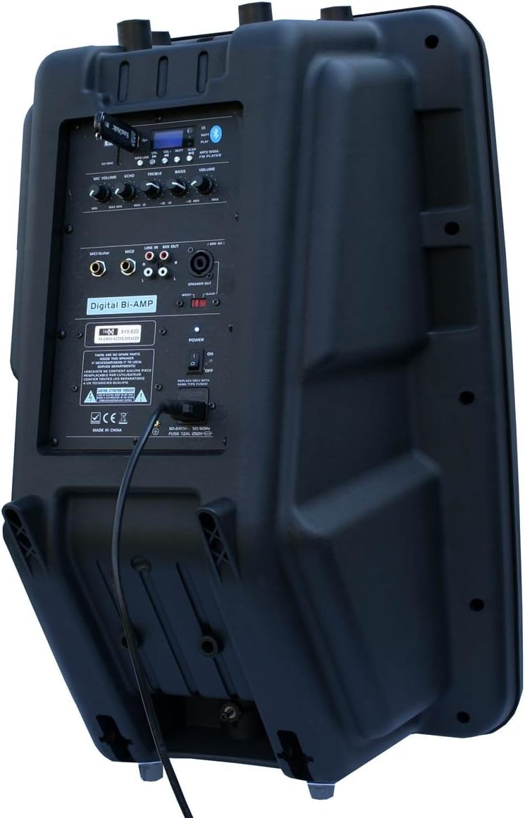E-Lektron JAD38-B Sound-Anlage USB/SD & Bluetooth Soundsystem Digitale Bi-Amp Enstufe 500W RMS