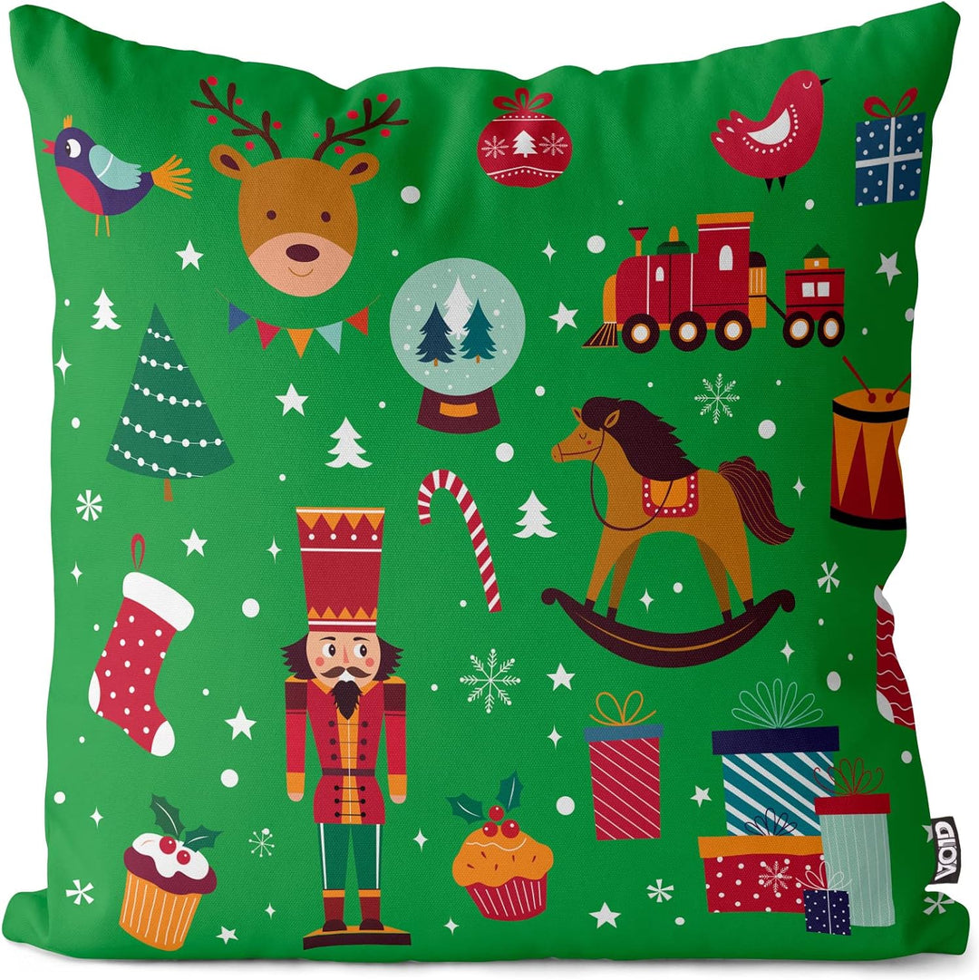 VOID 1 grün Kissenbezug Kissenhülle Sofakissen Kissen Deko Weihnachten Winter Weihnachtsdeko, Kissen