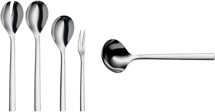 WMF Servierteile-Set 4-teilig Salatbesteck Servierlöffel Serviergabel Nuova Cromargan Edelstahl rost