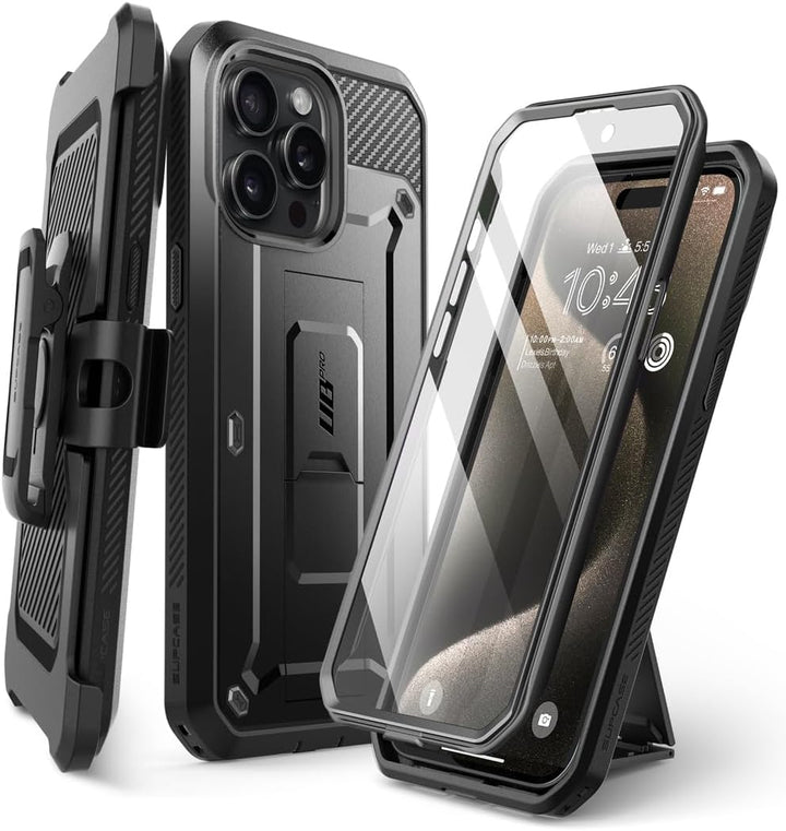SupCase Outdoor Hülle für iPhone 15 Pro Max (6.7") Handyhülle 360 Grad Case Bumper Schutzhülle Cover