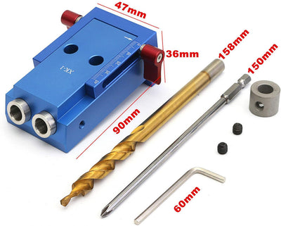 Tischlerset für Taschenlöcher, Schrauben, Vorrichtungen, Dübel aus Aluminiumlegierung, schräge Bohrf