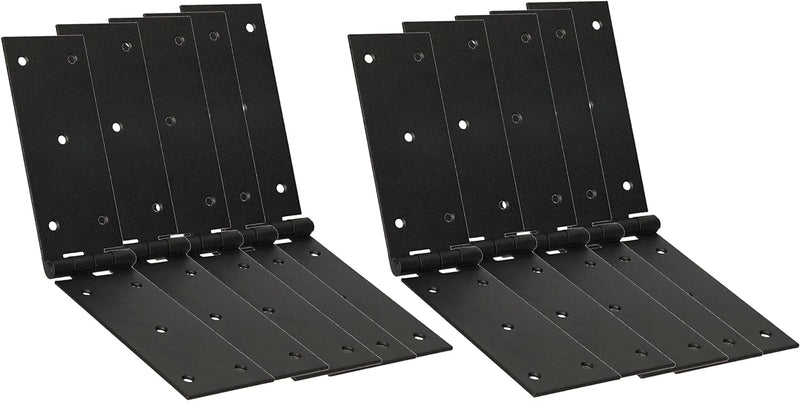 KOTARBAU® 10er Set Türscharnier Kistenband Möbelscharnier 250x50 mm Gerollt Schwarz 250x50 mm 10er S