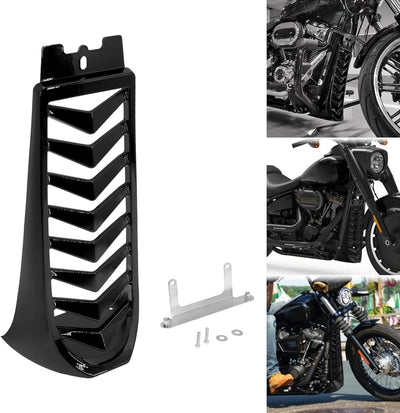 HDBUBALUS Schwarze untere vordere Kinnspoiler Air Dam Verkleidung Abdeckung für Harley Softail Stree