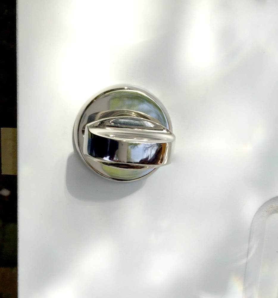 Antikas - Nickel Verschluss - Beschlag WC Toilettentür Drehschliesser Gäste-Toilette