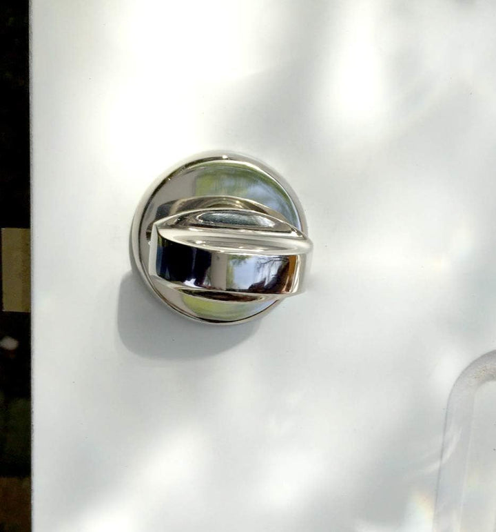 Antikas - Nickel Verschluss - Beschlag WC Toilettentür Drehschliesser Gäste-Toilette