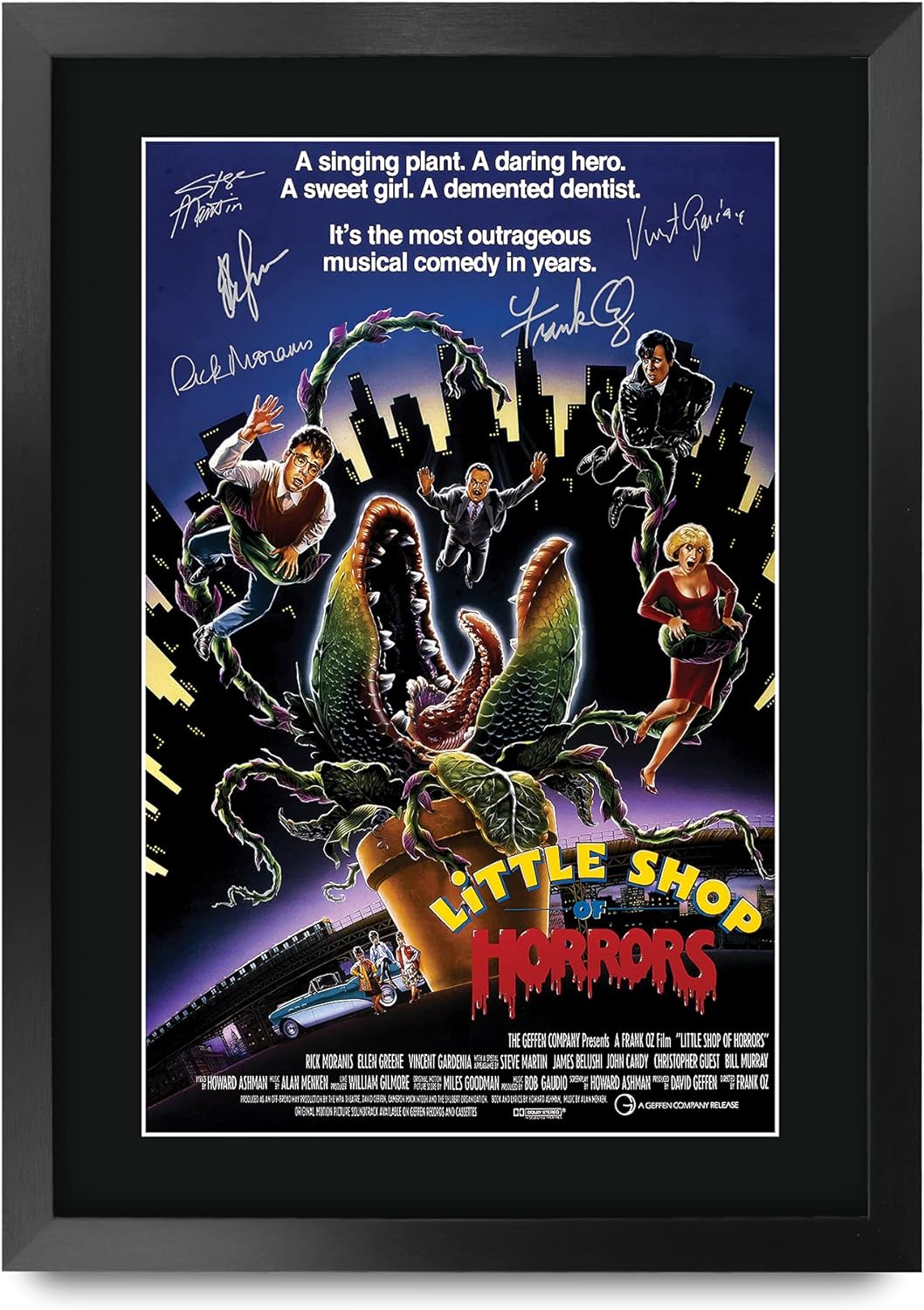 HWC Trading FR A3 Little Shop of Horrors Filmposter Rick Moranis Gifts Gedrucktes Autogrammbild für